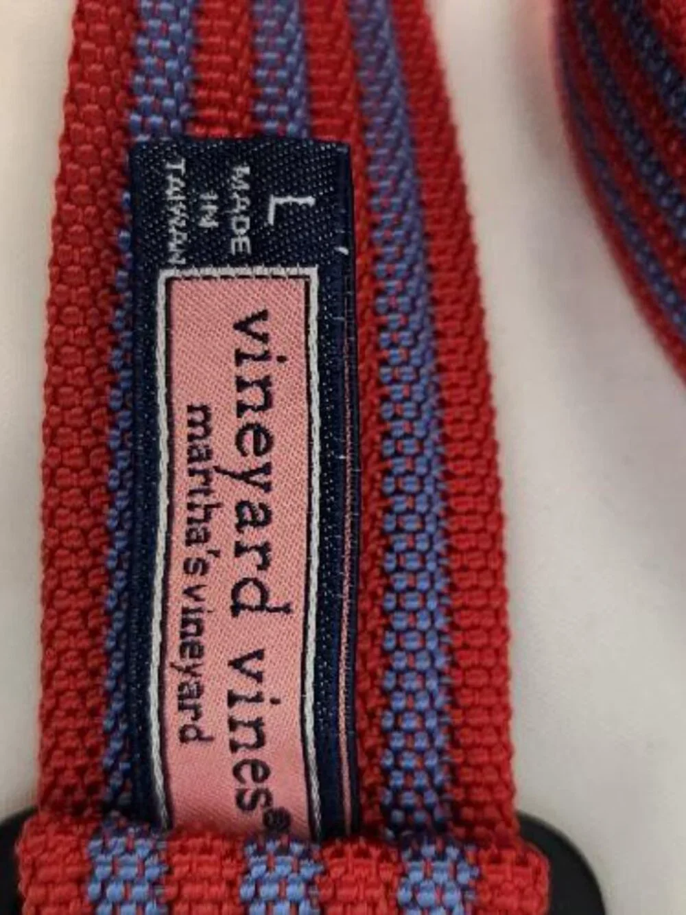 Vineyard Vines Patriot Red Blue Stripe Tech D-Ring Boys L